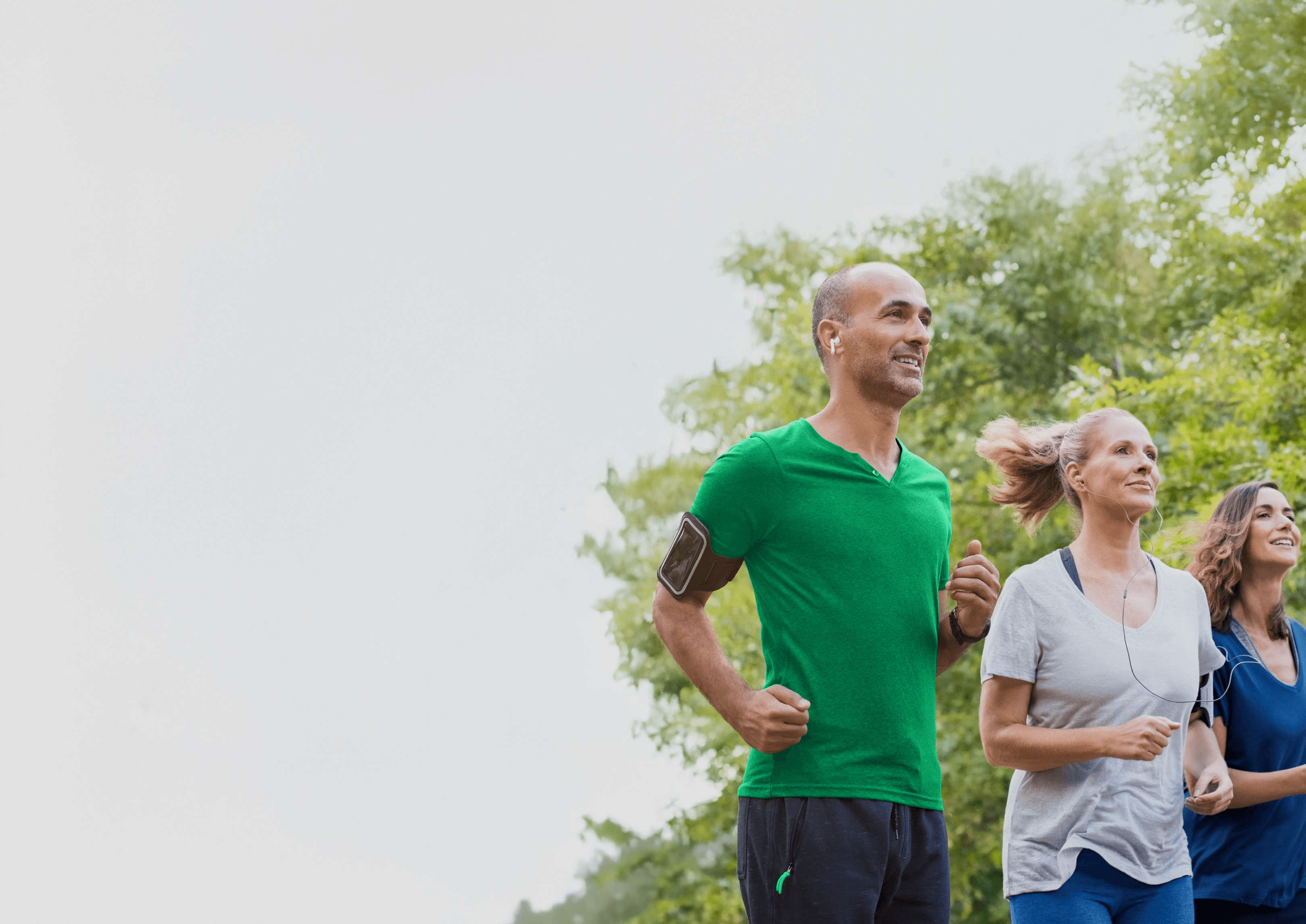 People exercising outdoors
